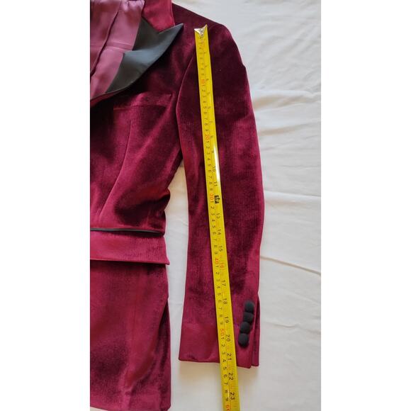 Ron Tomson Classic Lapel tuxedo Jacket Red velvet Size US 36 - Picture 14 of 16
